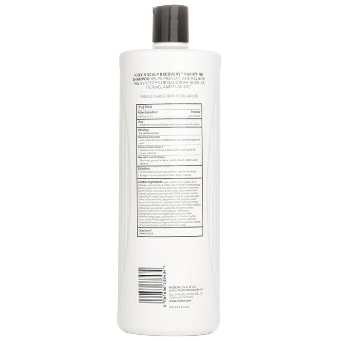 Nioxin Scalp Recovery Pyrithione Zinc Medicating Cleanser (For Itchy Flaky Scalp)ย (Random Packaging) 1000ml