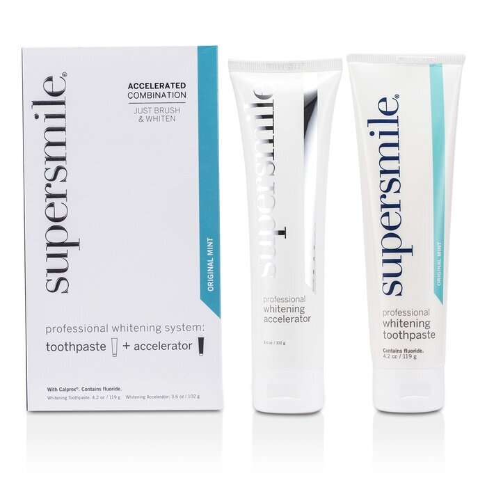 Supersmile Professional Whitening System: Toothpaste 119g/4.2oz + Accelerator 102g/3.6oz 2pcs