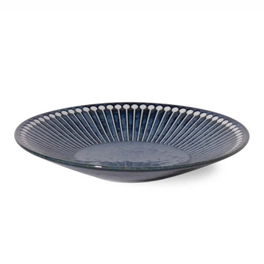 Minoro Touki Minoyaki Ultra Light 14.7CM Ceramic Dish (Yamato Blue)- # Yamato Blue