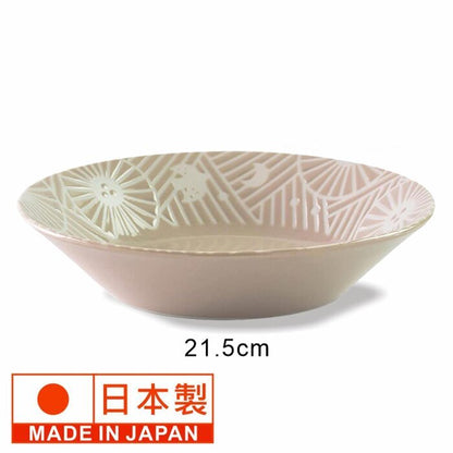 Minoro Touki Minoyaki KAFU 21.5CM pasta plate (Apricot Brown)- # Apricot Brown