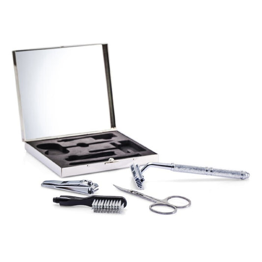 Razor MD The Well Mannered Groom Kit: Razor + Grooming Scissors + Nail Clipper + Brush + Box 4pcs+1box