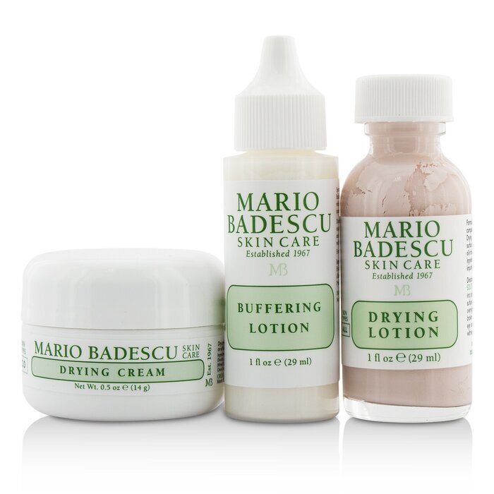 Mario Badescu Acne Repair Kit: Drying Lotion 29ml + Drying Cream 14g + Buffering Lotion 29ml 3pcs