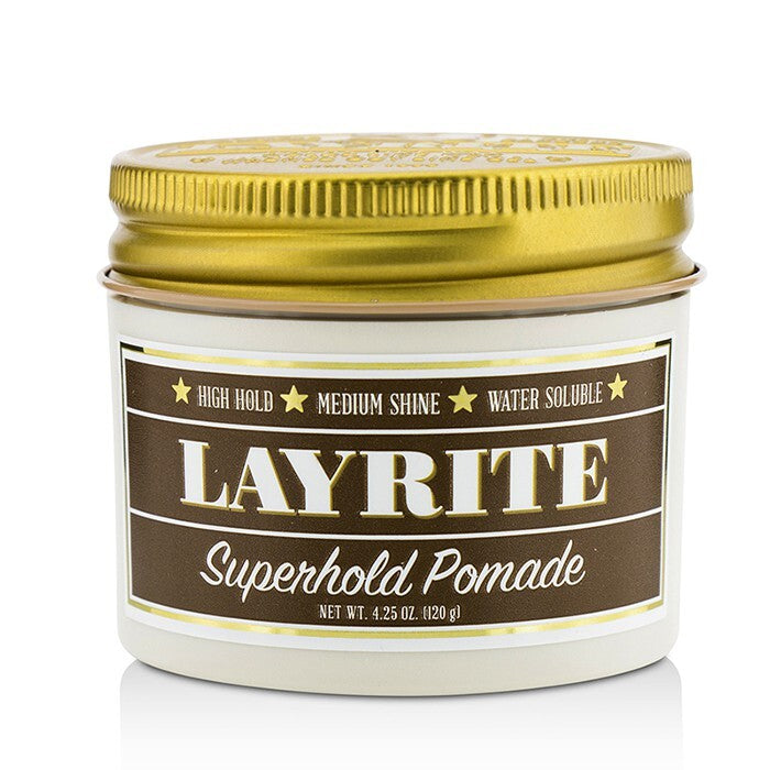 Layrite Superhold Pomade (High Hold, Medium Shine, Water Soluble) 120g/4.25oz