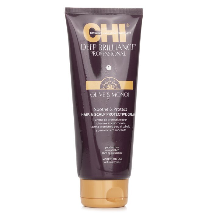 CHI Deep Brilliance Olive & Monoi Soothe & Protect Hair & Scalp Protective Cream 177ml/6oz