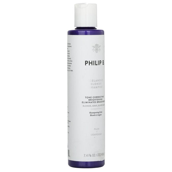 Philip B Icelandic Blonde Shampoo (Tone Correcting Brightening Eliminates Brassiness - Blonde, Gray, Silver Hair) 220ml/7.4oz