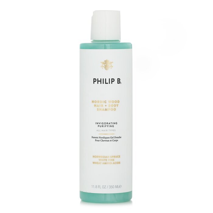 Philip B Nordic Wood Hair + Body Shampoo (Invigorating Purifying - All Hair Types) 350ml/11.8oz