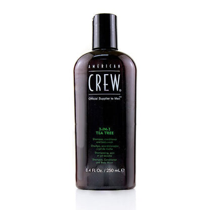 American Crew Men 3-IN-1 Tea Tree Shampoo, Conditioner and Body Wash 250ml/8.4oz