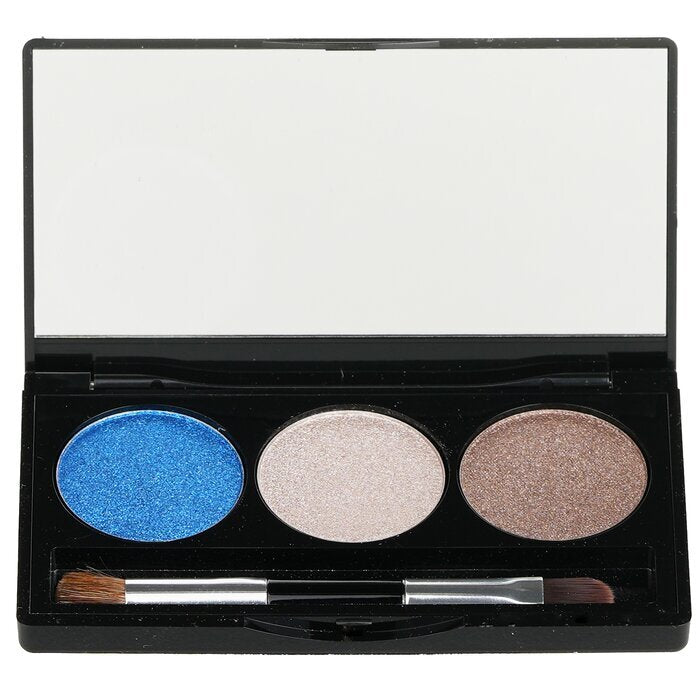 Laura Geller Baked Cream Glaze Trio Eyshadow Palette With Brush - # Sandy Lagoon 3g/0.1oz