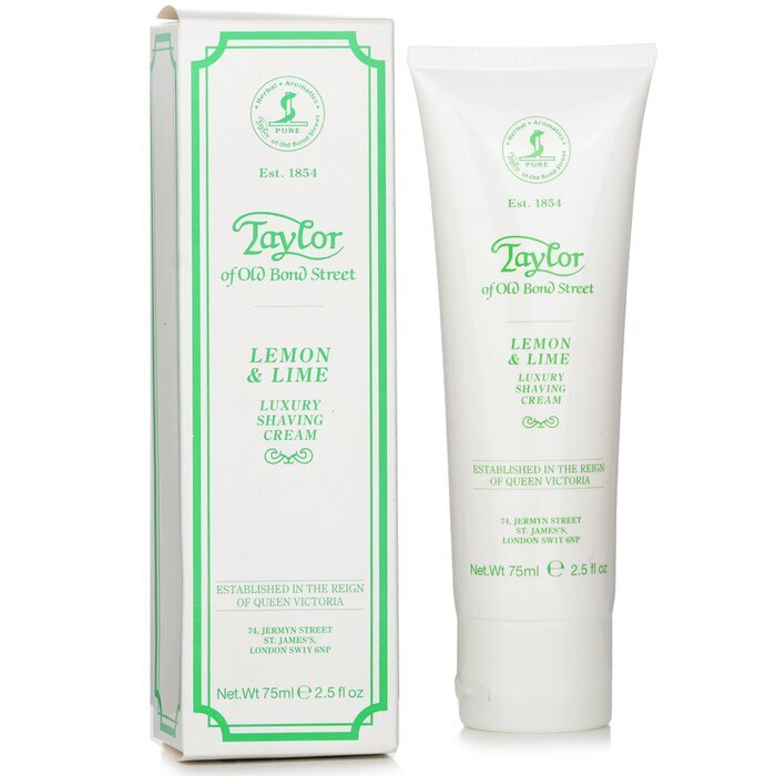 Taylor Of Old Bond Street Lemon And Lime Luxury Shaving Cream 75ml/2.5oz