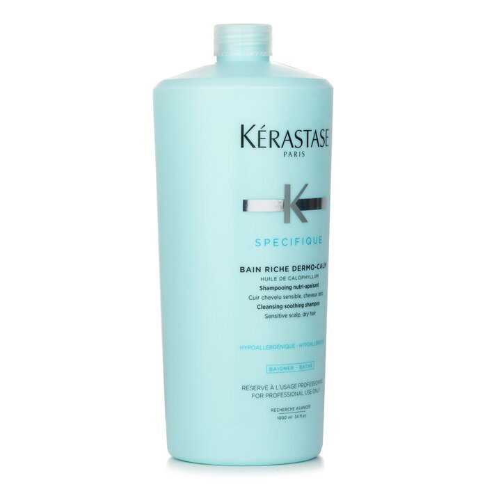 Kerastase Specifique Bain Riche Dermo-Calm Cleansing Soothing Shampoo (Sensitive Scalp, Dry Hair) 1000ml/34oz