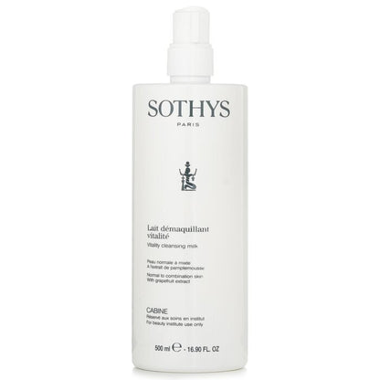 Sothys Vitality Cleansing Milk - For Normal to Combination Skin, With Grapefruit Extract (Salon Size) 500ml/16.9oz