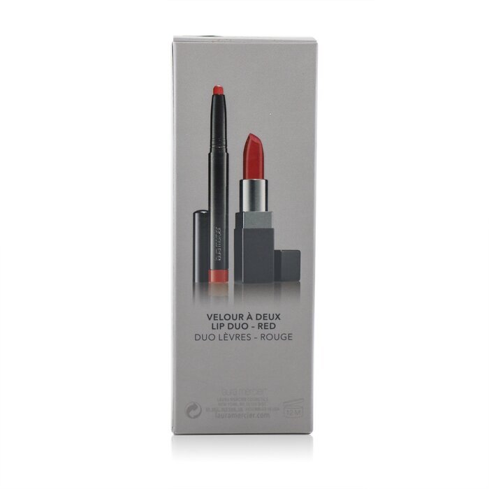 Laura Mercier Velour A Deux Lip Duo (2x Lipstick) - Red 2pcs