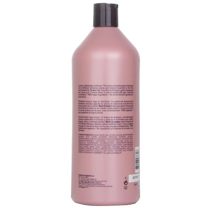 Pureology Pure Volume Conditioner (For Flat, Fine, Color-Treated Hair) 1000ml/33.8oz