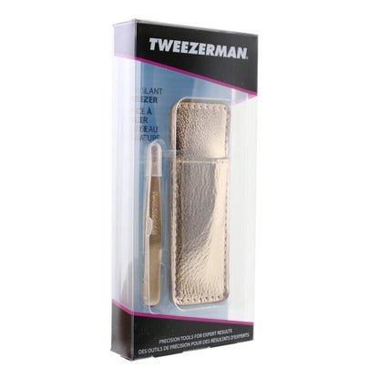 Tweezerman Mini Slant Tweezer With Case - Rose Gold