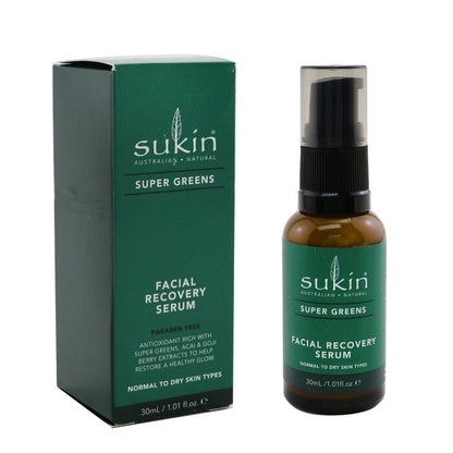 Sukin Super Greens Facial Recovery Serum (Normal To Dry Skin Types) 30ml/1.01oz