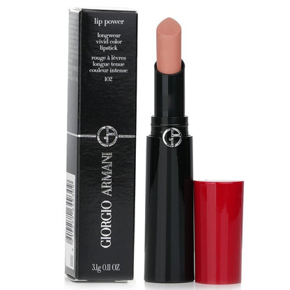 Giorgio Armani Lip Power Longwear Vivid Color Lipstick - # 102 Romanza 3.1g/0.11oz