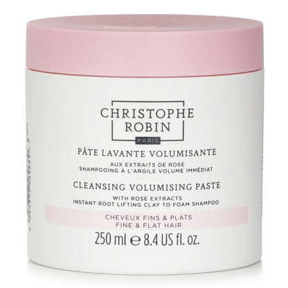 Christophe Robin Cleansing Volumising Paste with Rose Extracts (Instant Root Lifting Clay to Foam Shampoo) - Fine & Flat Hair 250ml/8.4oz