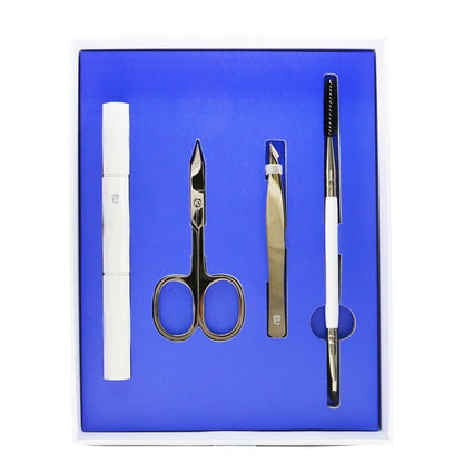 Eyeko Brow Grooming Kit: Brow Brush & Spoolie + Scissors + Tweezers + Brow Razor + Pouch 4pcs+1bag