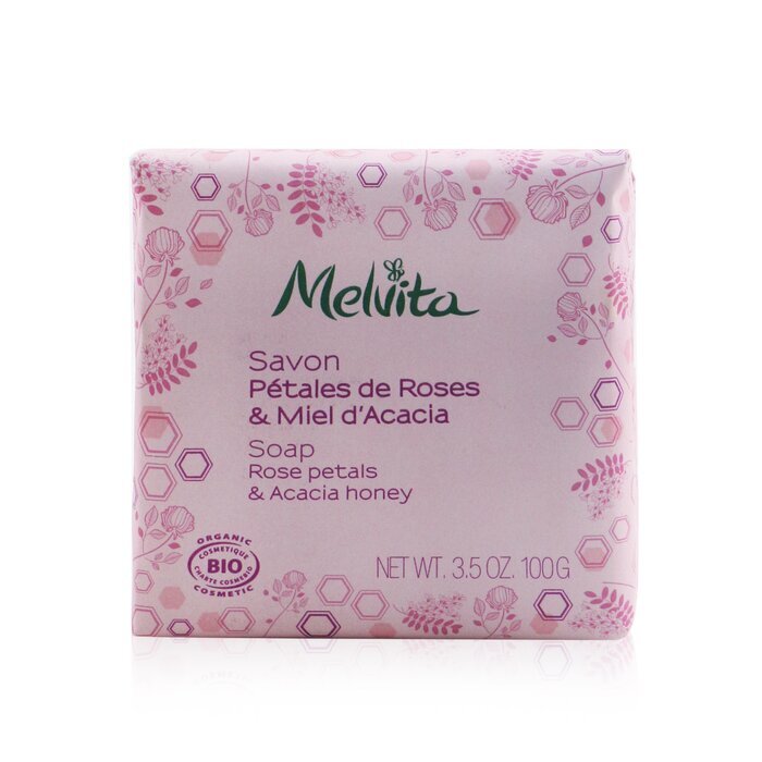 Melvita Rose Petals & Acacia Honey Soap 100g/3.5oz