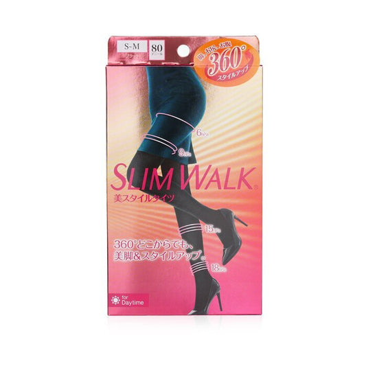 SlimWalk Compression Tights, Stepped Pressure Design - # Black (Size S-M) 1pair