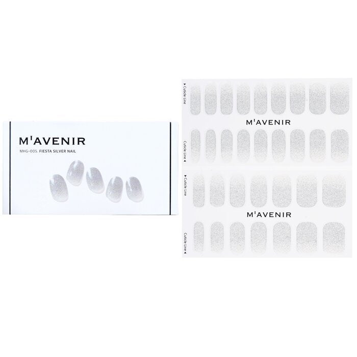 Mavenir Nail Sticker (Grey) - # Fiesta Silver Nail 32pcs