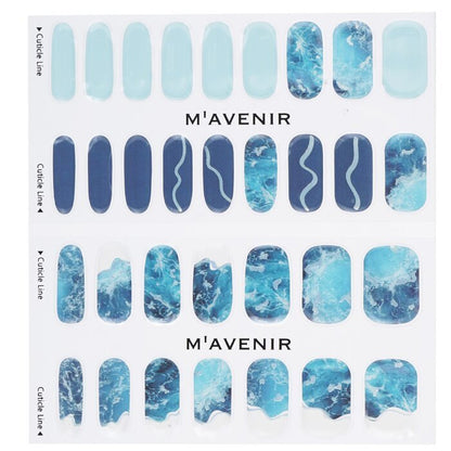 Mavenir Nail Sticker (Blue) - # Deep Water Wave Nail 32pcs