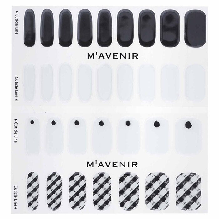 Mavenir Nail Sticker (White) - # Black Shepherd Check Nail 32pcs