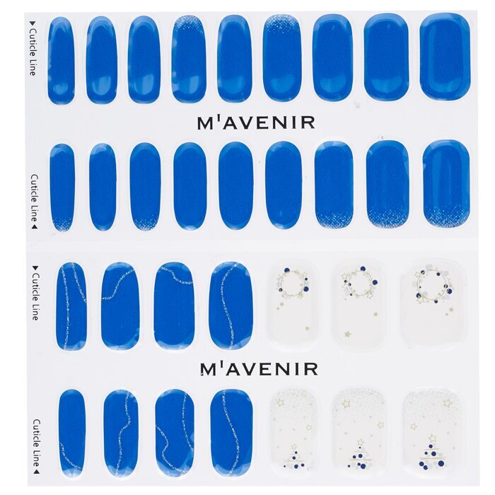 Mavenir Nail Sticker (Blue) - # Road Of Snow Tree Nail 32pcs