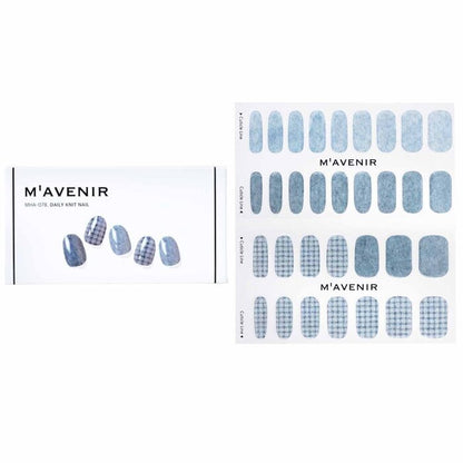 Mavenir Nail Sticker (Blue) - # Daily Knit Nail 32pcs