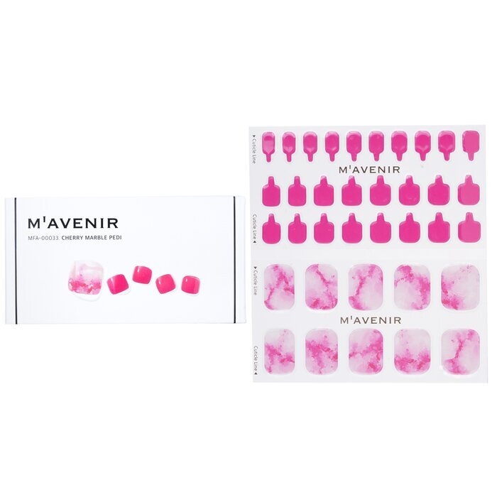 Mavenir Nail Sticker (Pink) - # Cherry Marble Pedi 36pcs