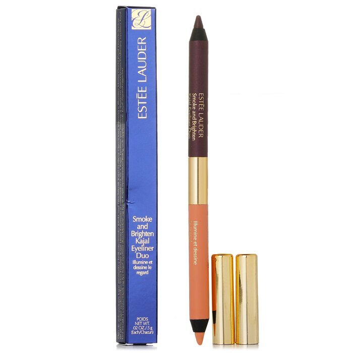 Estee Lauder Smoke And Brighten Kajal Eyeliner Duo - # 02 Bordeaux / 02 Ivory 5g/0.02oz