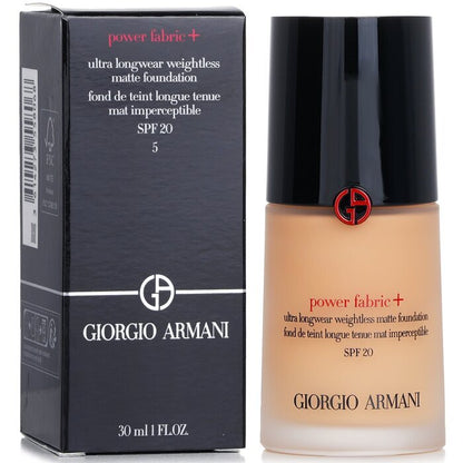 Giorgio Armani Power Fabric+ Ultra Longwear Weightless Matte Foundation SPF 20 -  5 30ml