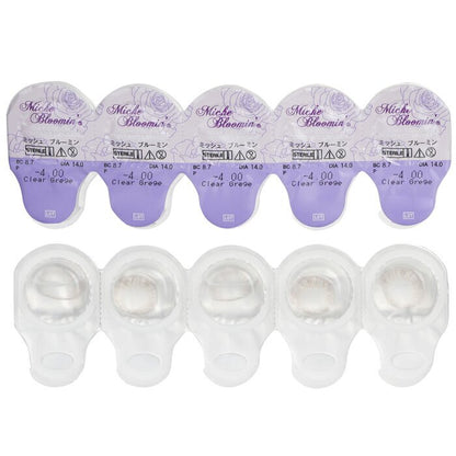 Miche Bloomin' Quarter Veil 1 Day Color Contact Lenses (107 Clear Grege) - - 4.00 10pcs