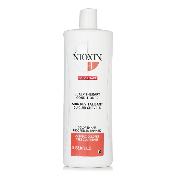 Nioxin Density System 4 Scalp Therapy Conditioner (Colored Hair, Progressed Thinning, Color Safe) 1000ml/33.8oz