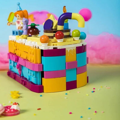 Pantasy Birthday Cake Series - Cute Birthday Cake Building Bricks Set 11x9x13cm