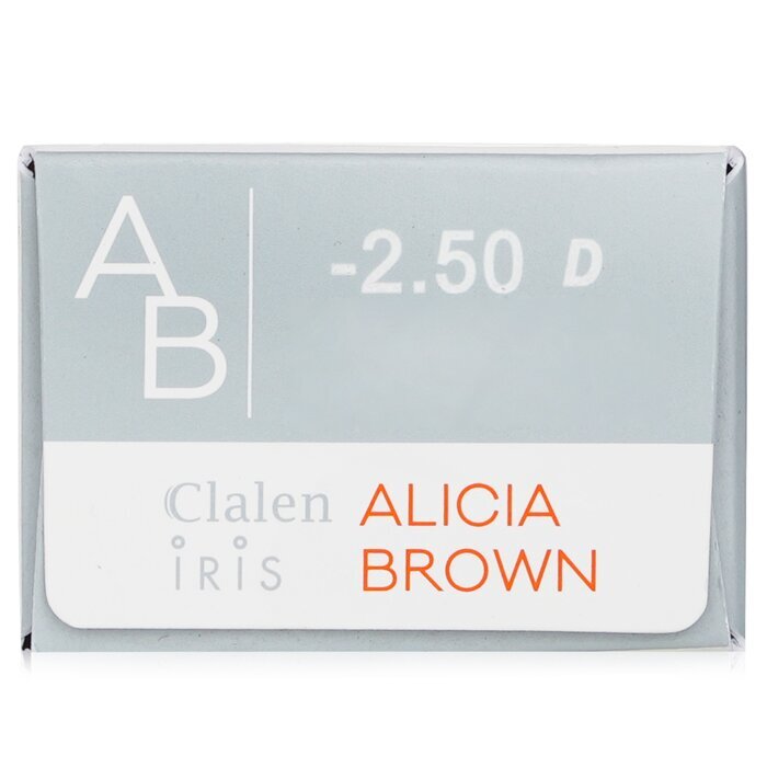 Clalen 1 Day Iris Alicia Brown Color Contact Lenses -2.50 30pcs