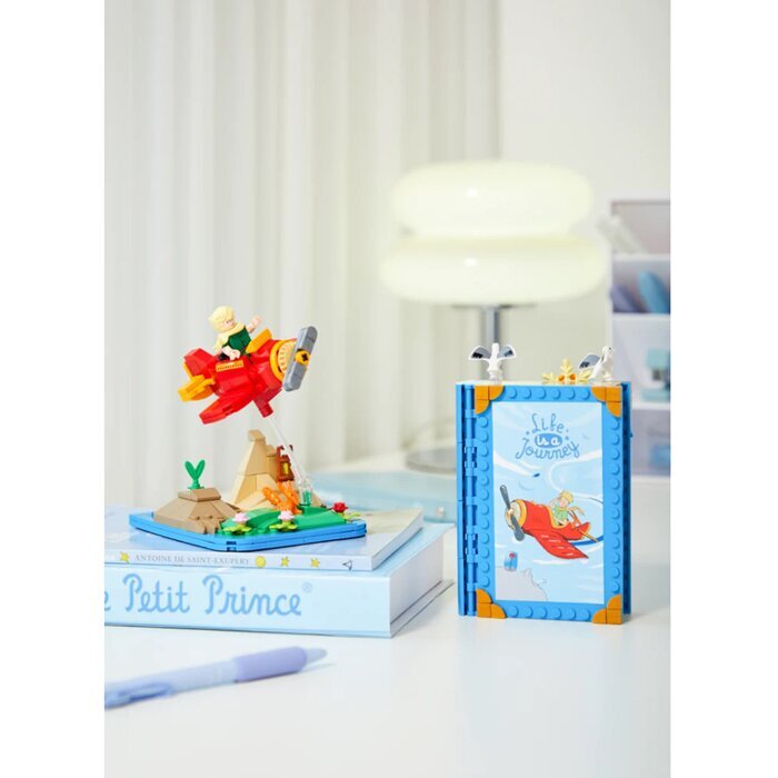 Pantasy Le Petit Prince Airplane Book Stand Building Bricks Set 10x12x15cm