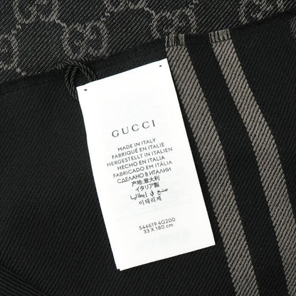 Reversible Arlisse GG Guccissima Scarf/Muffler 544619 Black Black