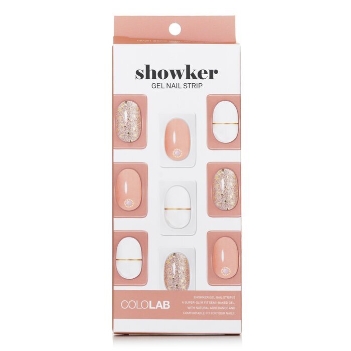 Cololab Showker Gel Nail Strip # CSA201 Gold Line Beige 1pcs