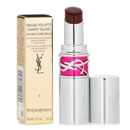 Yves Saint Laurent Rouge Volupte Candy Glaze Double Care Balm - # 3 Cacao No Boundary 3.2g/0.11oz