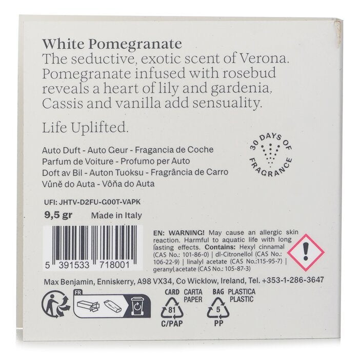 Max Benjamin Car Fragrance Refill - White Pomegranate 1pc