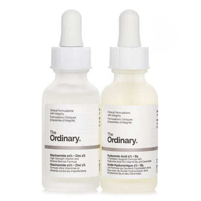 The Ordinary The Skin Support Set: Niacinamide 10% + Zinc 1% 30ml + Hyaluronic Acid 2% + B5 30ml 2pcs