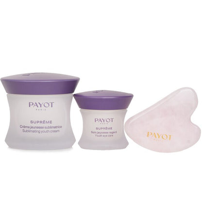 Payot Supreme Global Total Youth Care Ritual Gift Set: Sublimating Youth Cream 50ml + Youth Eye Care 15ml + Mini GuaSha 1pc 3pcs