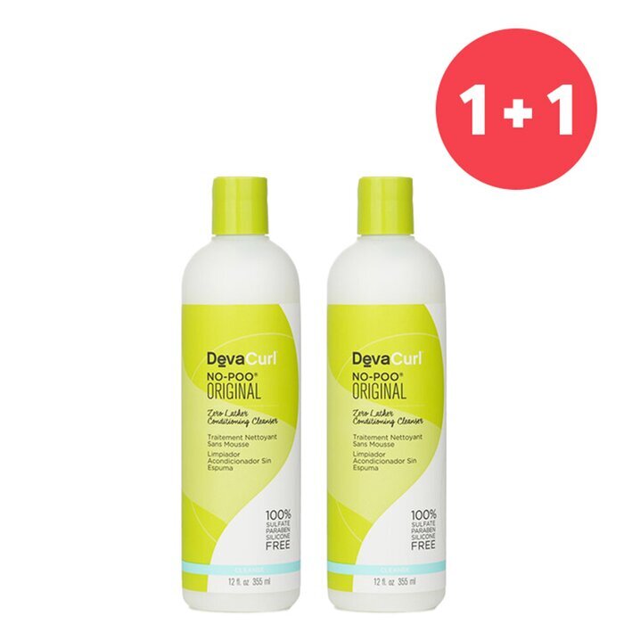 DevaCurl 【Buy 1 Get 1】No-Poo Original (Zero Lather Conditioning Cleanser - For Curly Hair)   (Add ONE to Cart and get TWO) 355ml/12oz