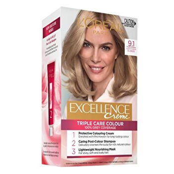 L'Oreal Paris Excellence Crème Permanent Hair Colour - 9.1 Light Ash Blonde